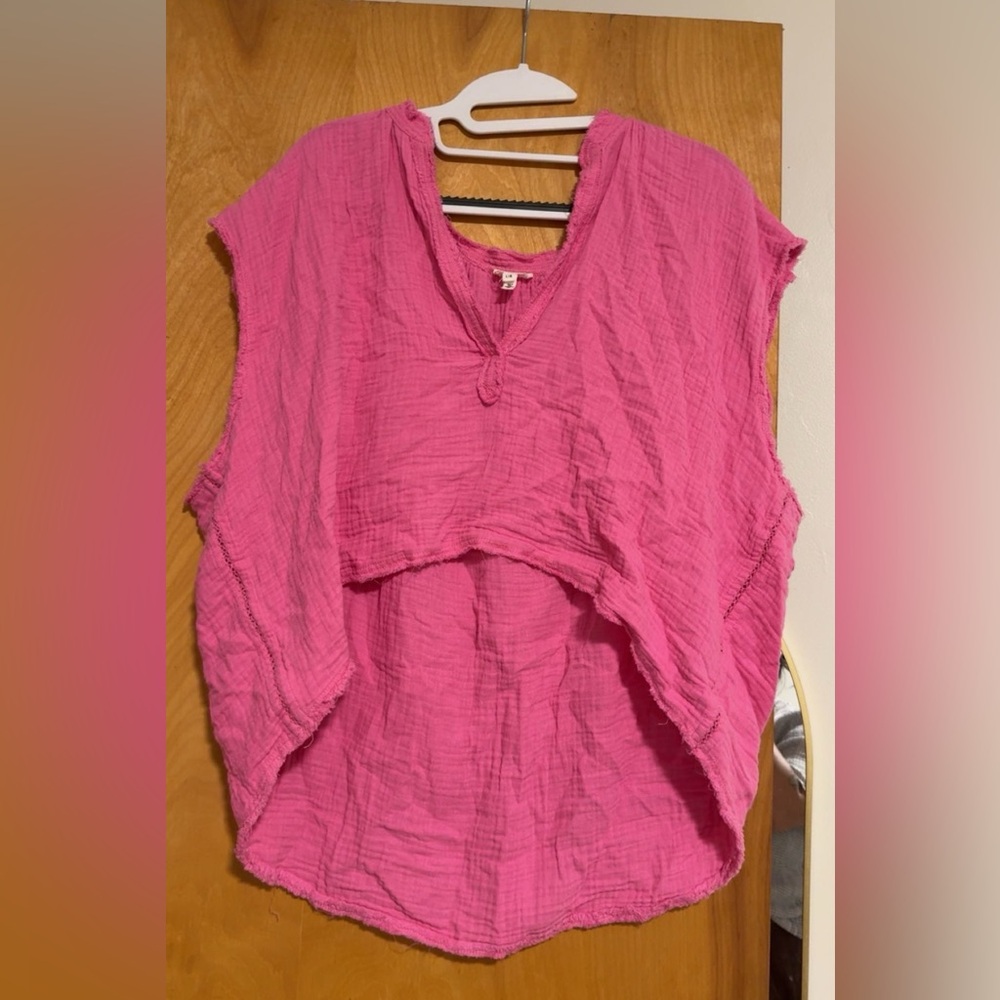 Aerie Vibrant Pink Blouse